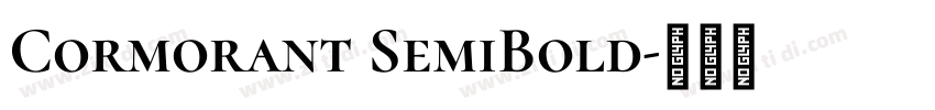 Cormorant SemiBold字体转换